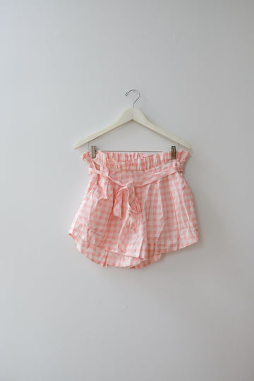 For Love & Lemons Gingham Shorts, Size Medium