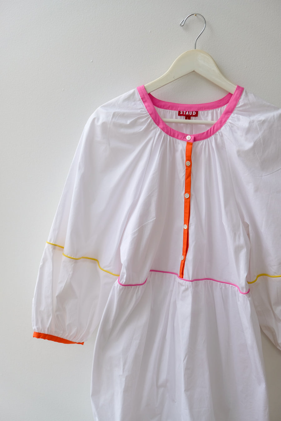 Staud White Dress, Size Large