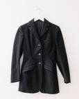 Vintage Black Wool Blazer, Size Small