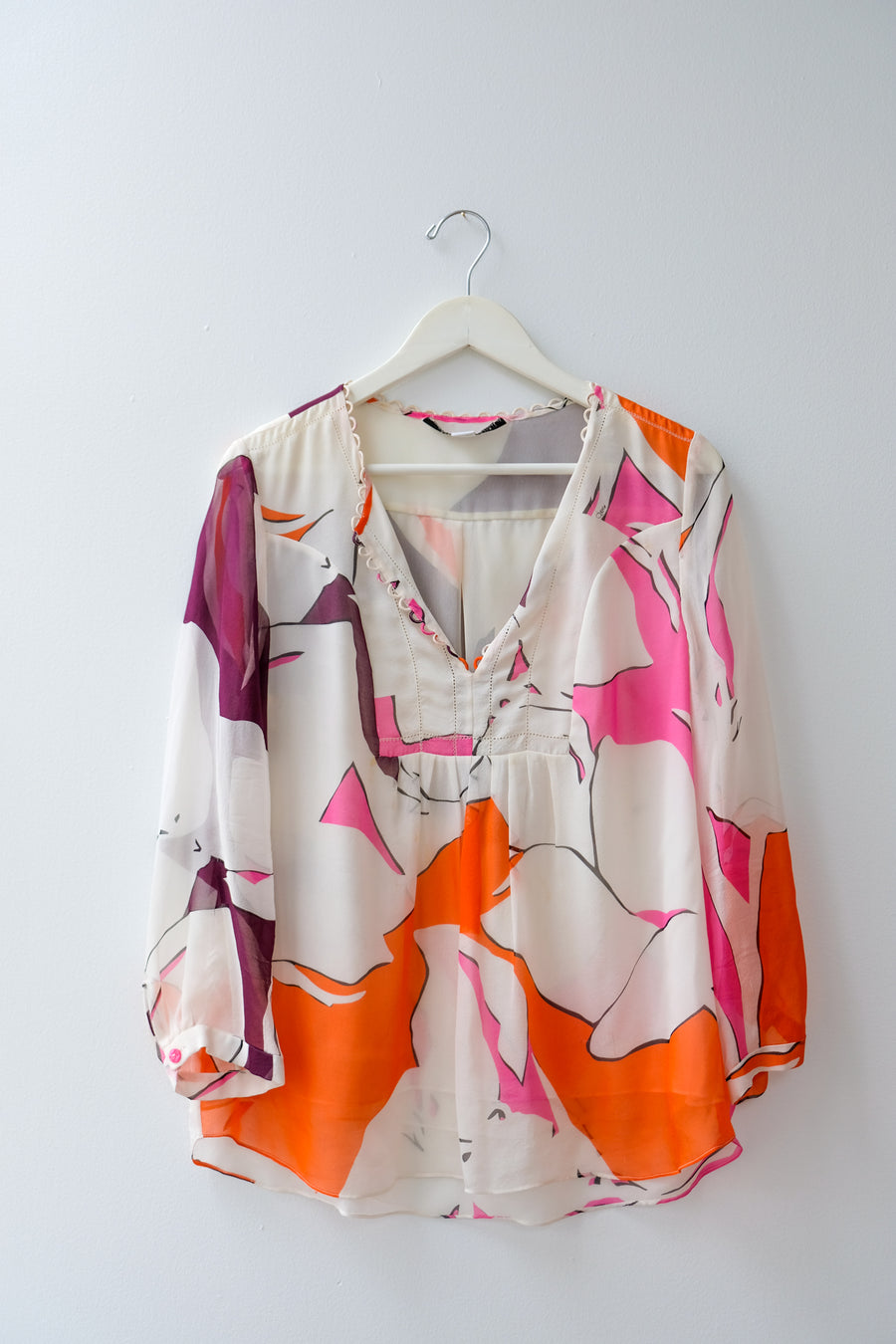 DVF Print Tunic, Size Large