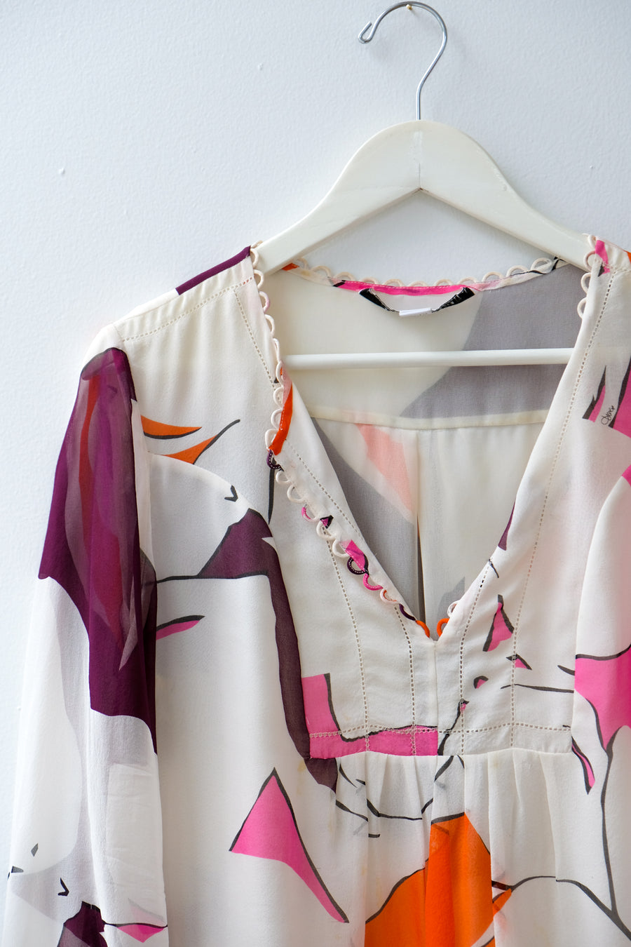 DVF Print Tunic, Size Large