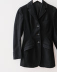 Vintage Black Wool Blazer, Size Small