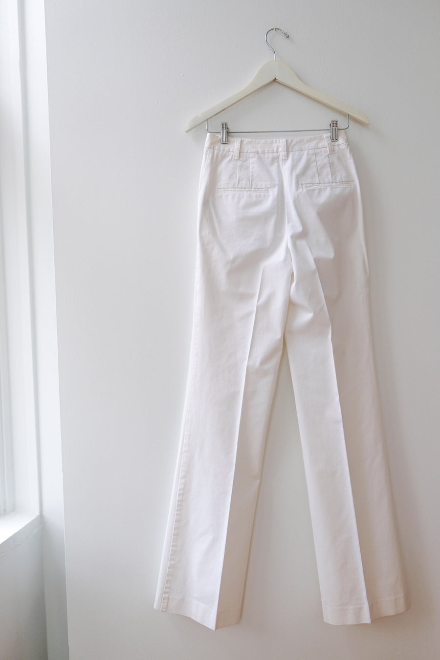 DVF Vintage White High-Waisted Pant, Size 4