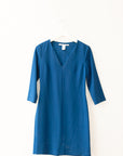 DVF Vintage Crepe Chiffon Blue Dress