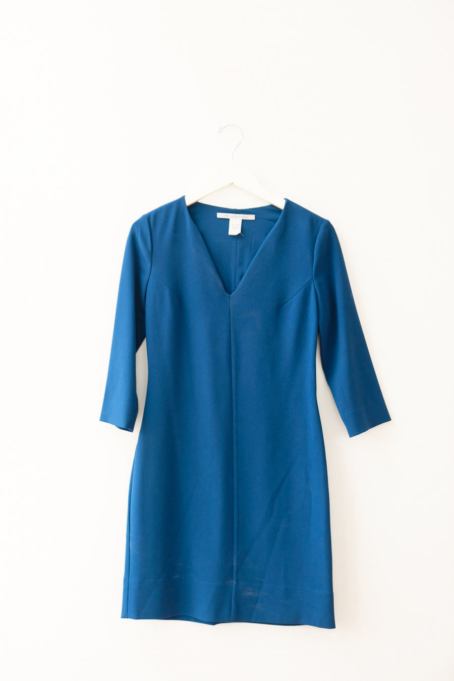 DVF Vintage Crepe Chiffon Blue Dress