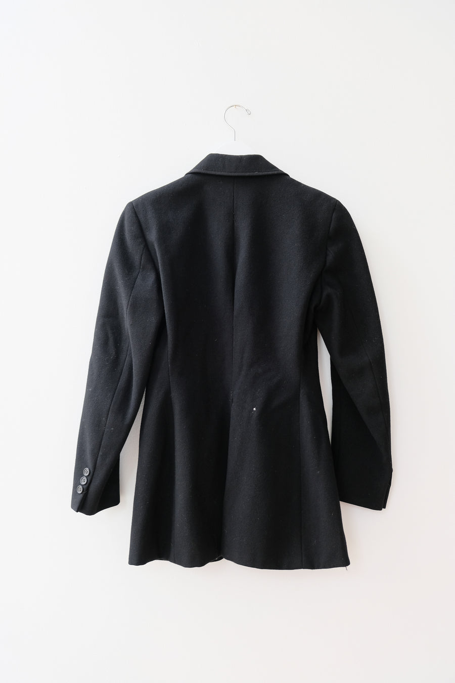 Vintage Black Wool Blazer, Size Small