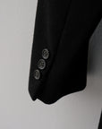 Vintage Black Wool Blazer, Size Small