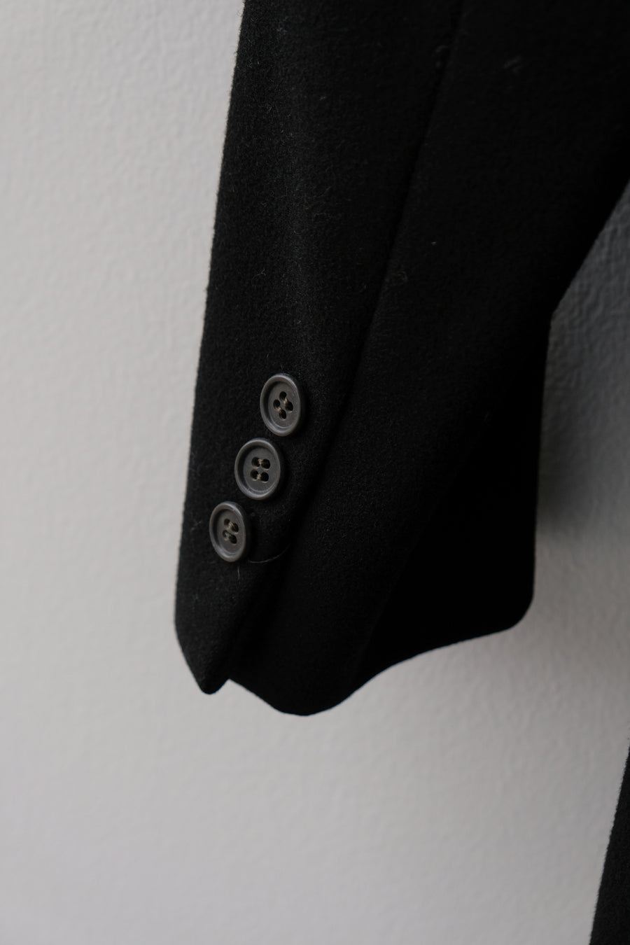 Vintage Black Wool Blazer, Size Small