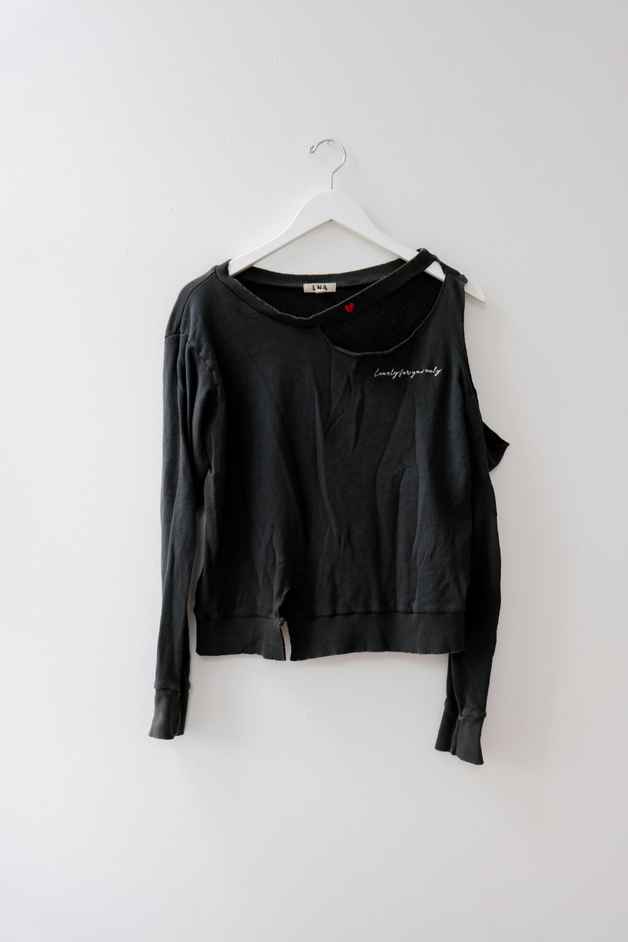 LNA Distressed Sweatshirt, Size Medium