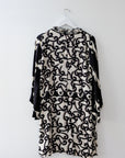 DVF Black & White Shift Dress, Size 10