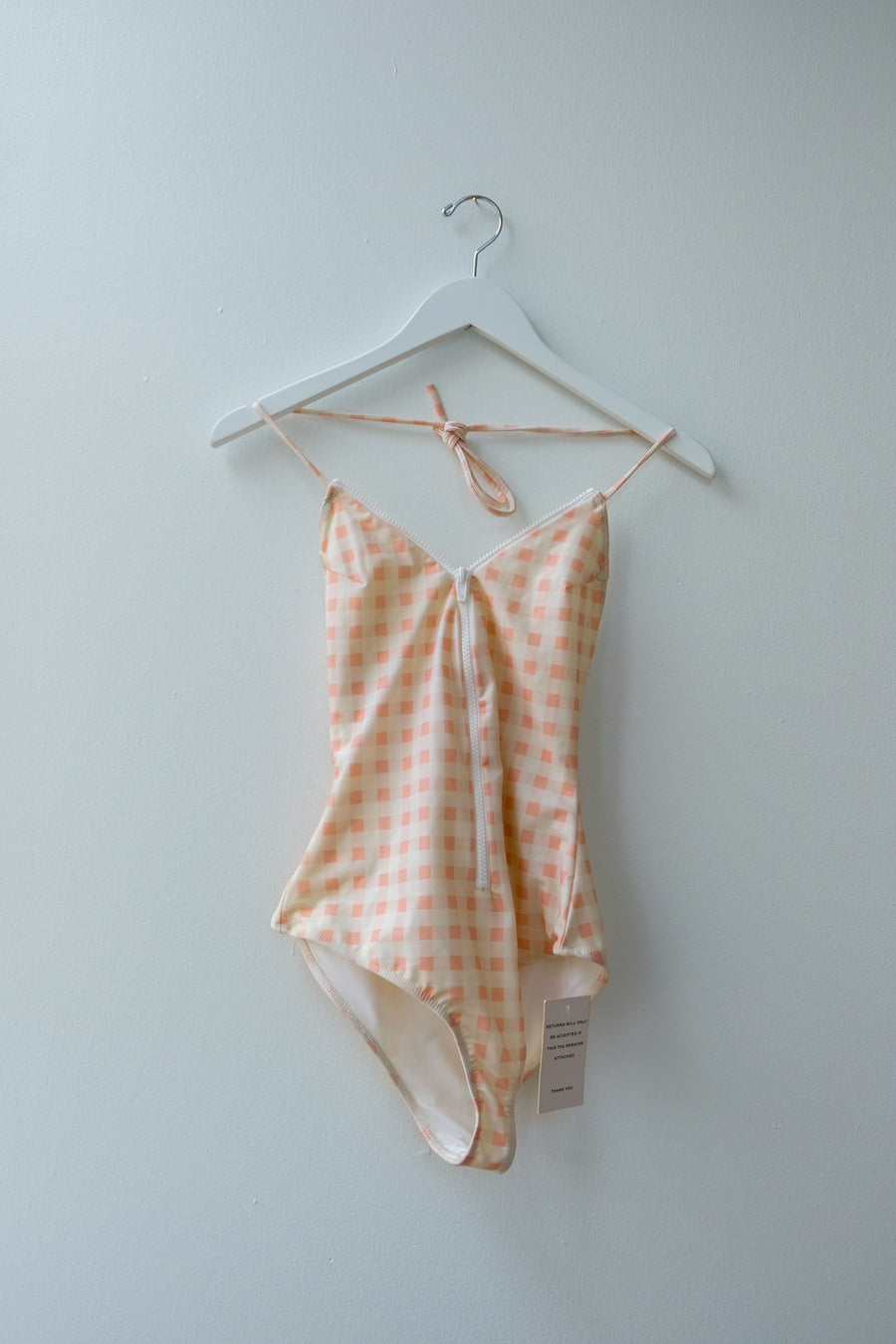 For Love & Lemons Gingham Swimsuit, Size Medium