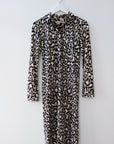 DVF Leopard Print Shirtdress, Size 4