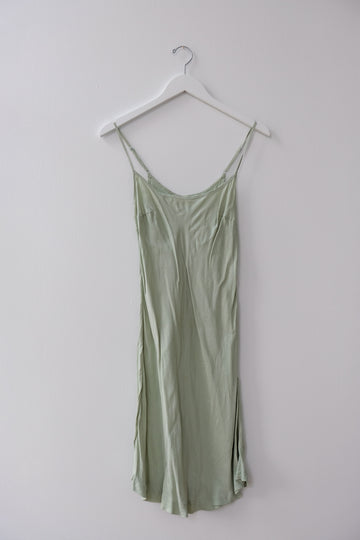 Vintage Slip Dress in Mint Green, Size Medium