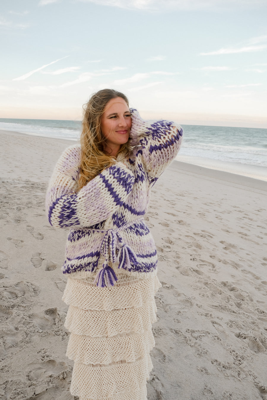 Kismet Cardigan in Purple