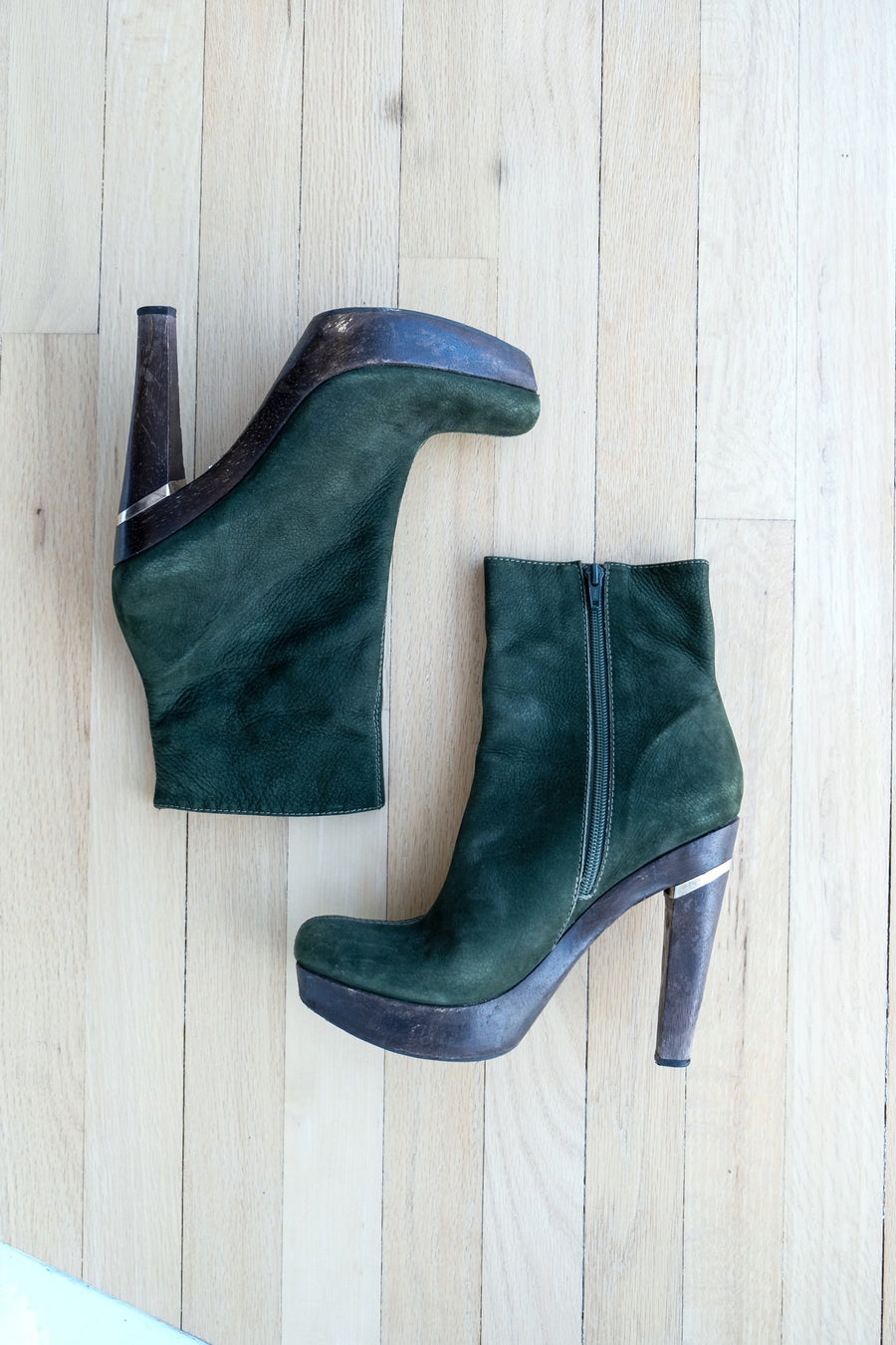 DVF Dark Green Boots, US 9