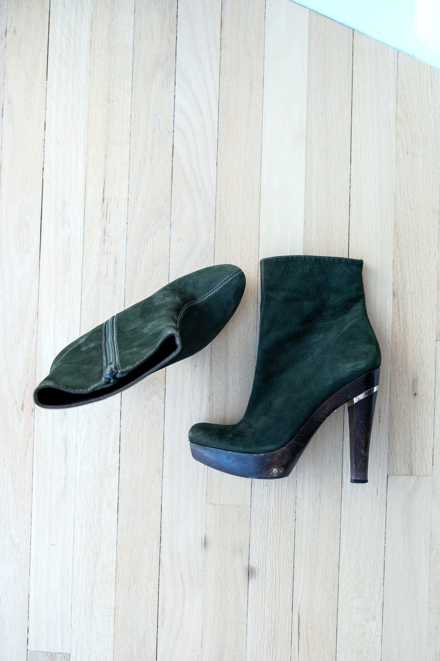 DVF Dark Green Boots, US 9