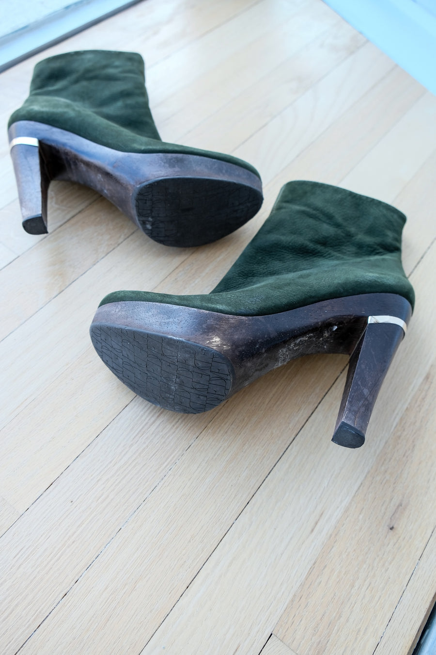 DVF Dark Green Boots, US 9