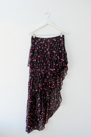 For Love & Lemons High-Low Midi Skirt, Large
