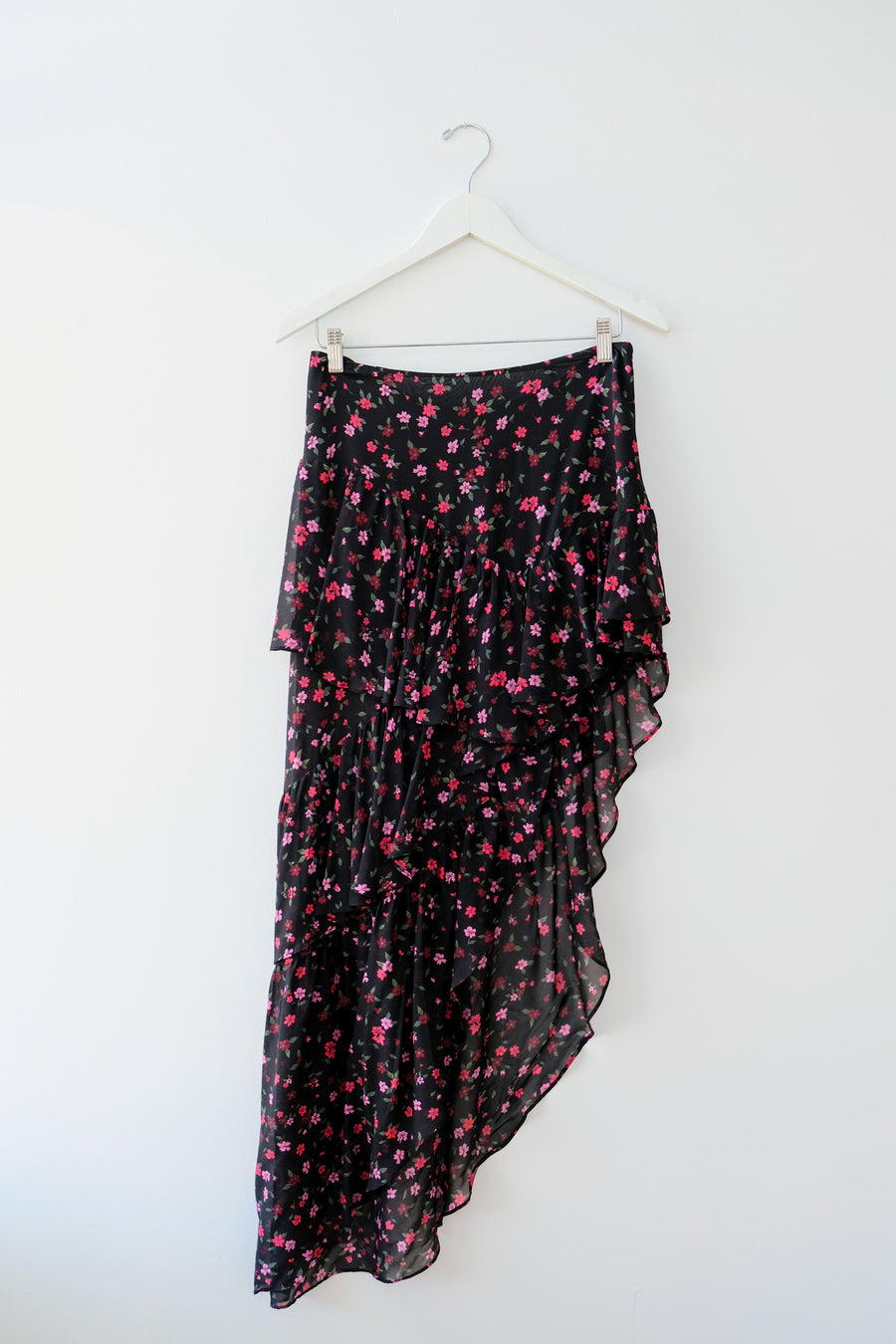 For Love & Lemons High-Low Midi Skirt, Large