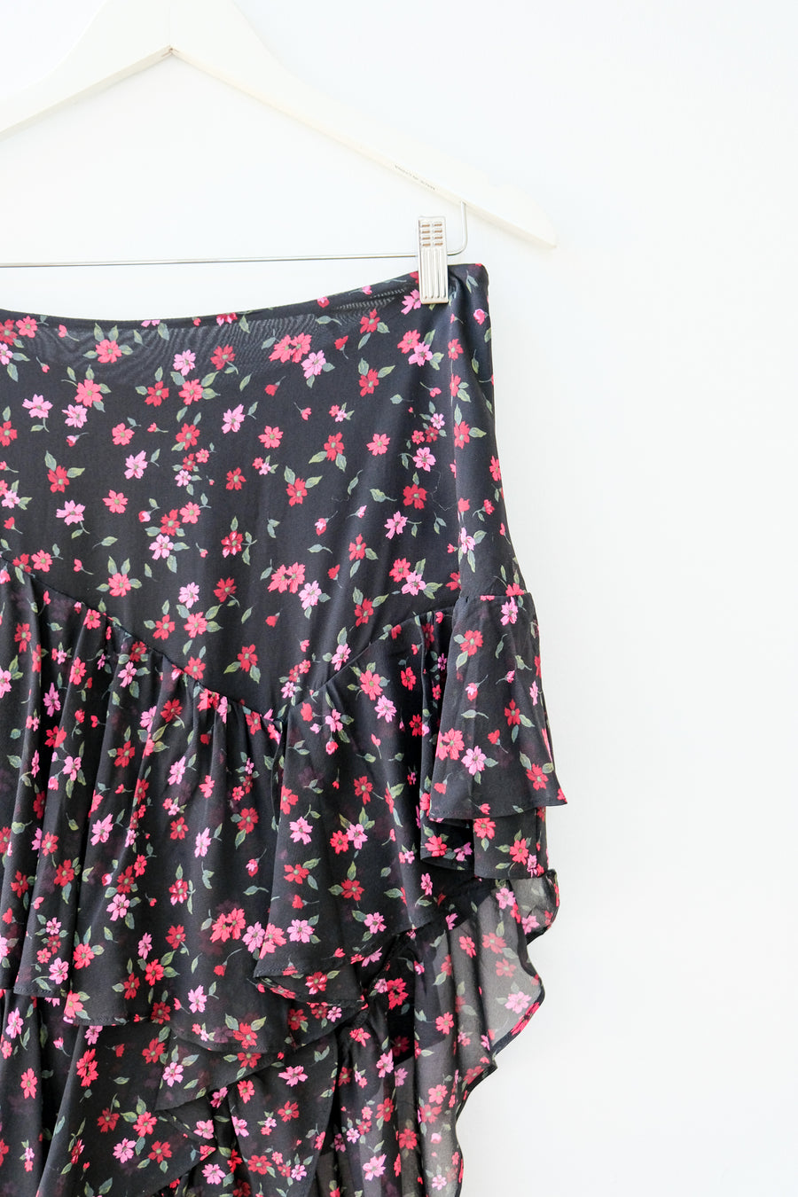 For Love & Lemons High-Low Midi Skirt, Large
