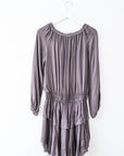 LoveShackFancy Popover Dress in Grey, Size Medium
