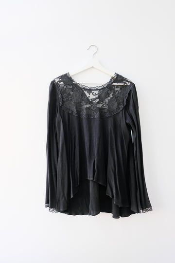 For Love & Lemons Black Blouse, Medium