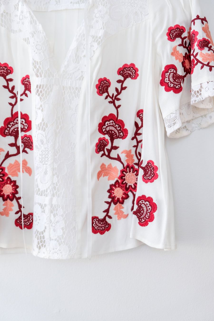 For Love & Lemons Floral Lace Blouse, Medium