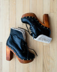 Jeffrey Campbell Black Shearling Platform, US 8.5