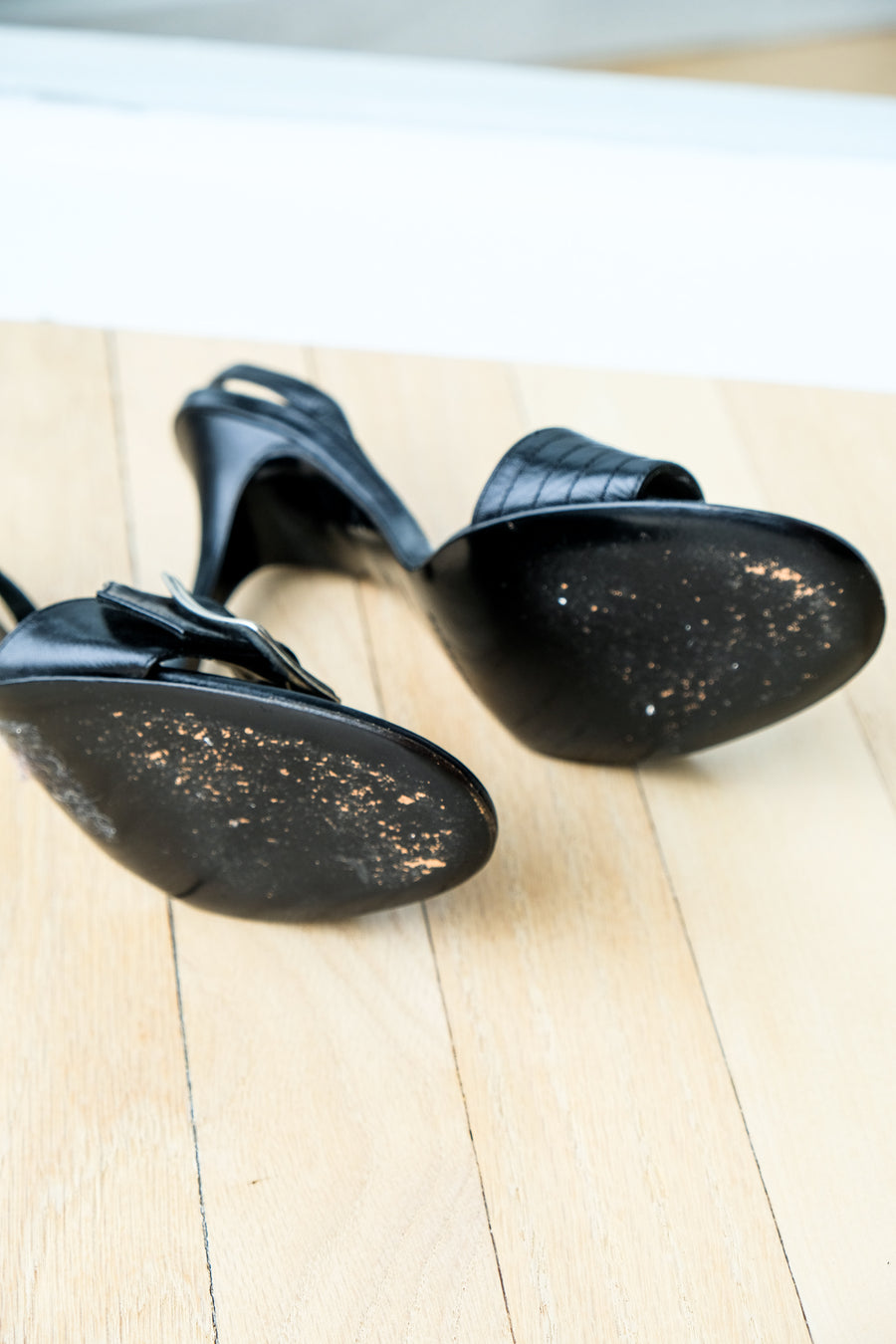 Burberry Black Buckle Heel, 38