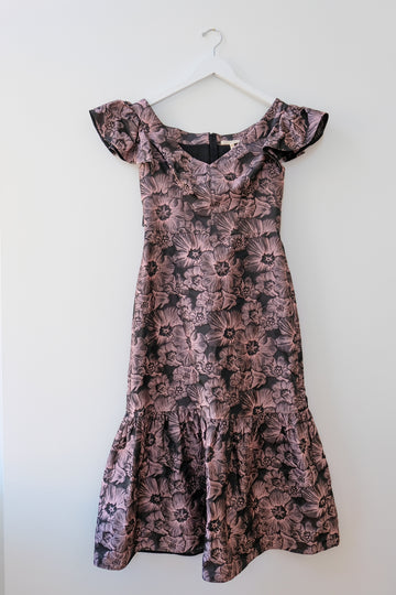 Rebecca Taylor Floral Tea Length Gown, Size 6