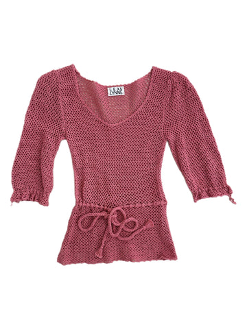 Peasant Top in Dusty Rose - Samples, Size 0-6