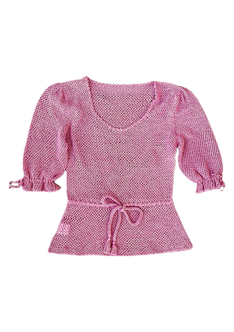 Peasant Top in Dusty Rose - Samples, Size 0-6