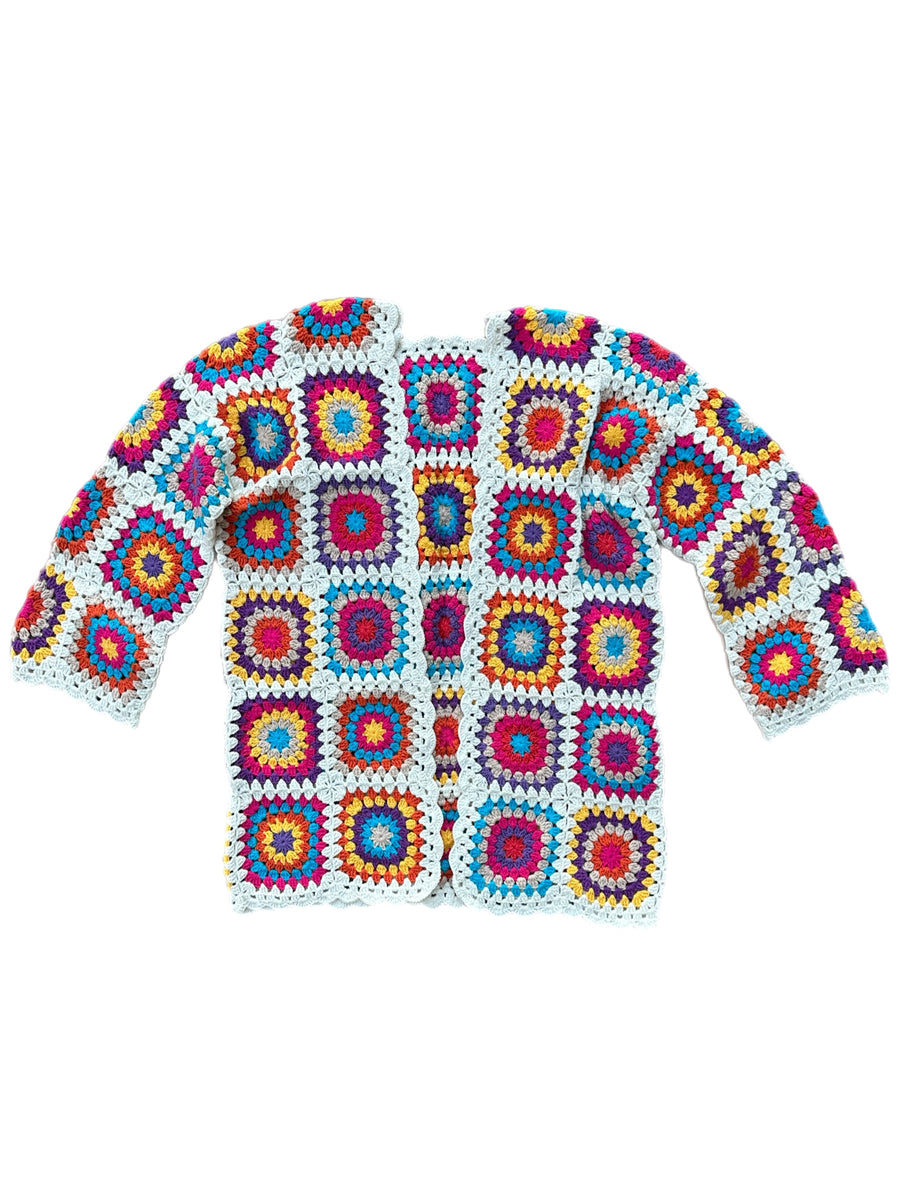 Granny Square Cardigan in Rainbow