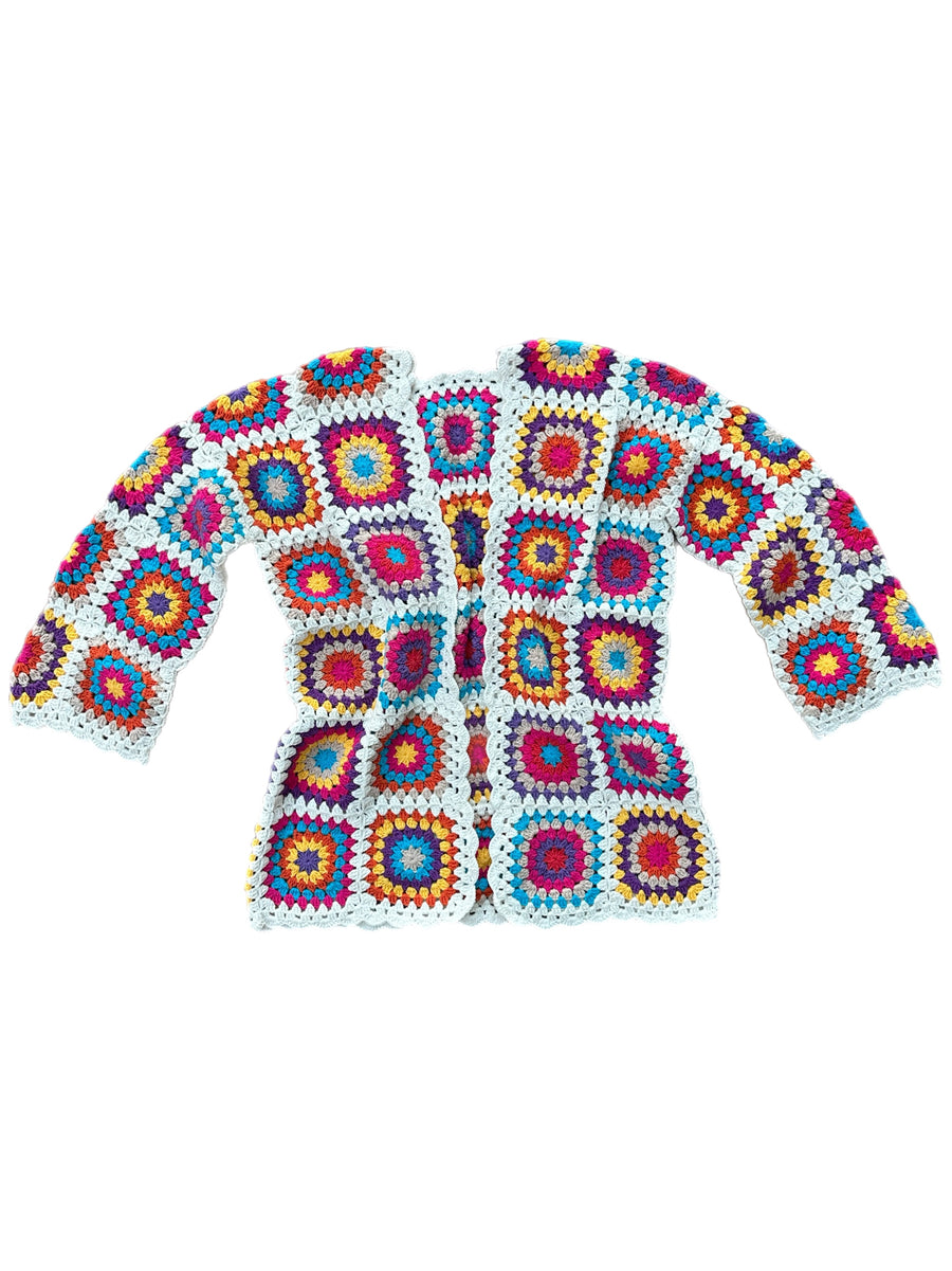 Granny Square Cardigan in Rainbow