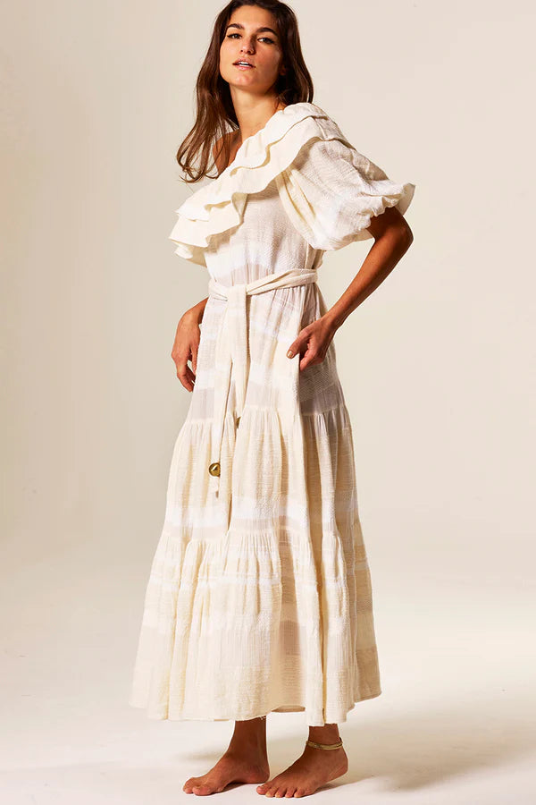 Lisa Marie Fernandez One Shoulder Maxi Dress, Large/Size 3