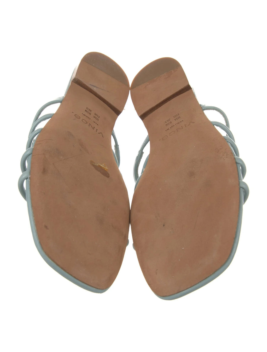 Vince Baby Blue Braided Sandal, Size US 9.5