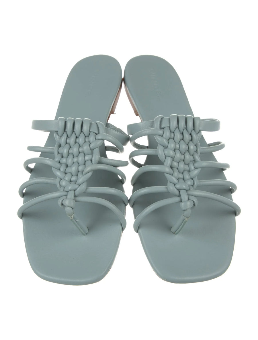 Vince Baby Blue Braided Sandal, Size US 9.5