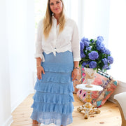 Alexis Maxi Skirt in Periwinkle