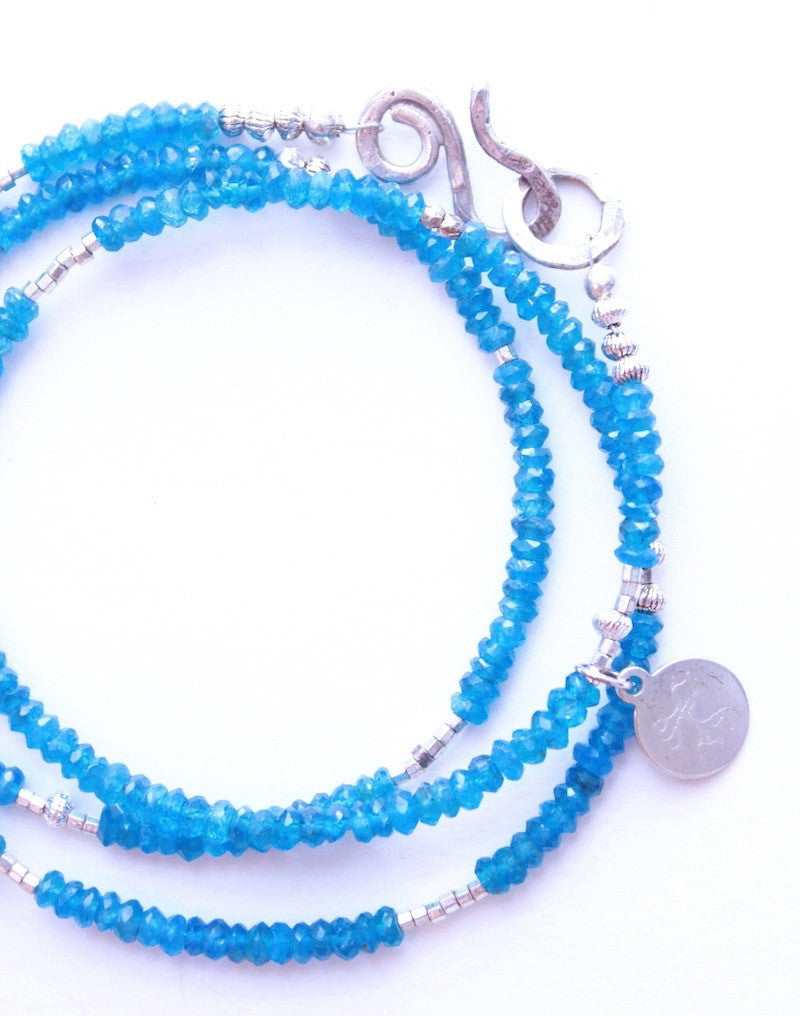 Handmade Apatite Wrap Bracelet - Lex & Lynne