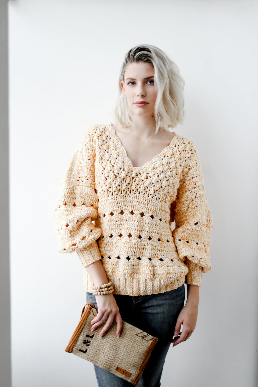 Popcorn Sweater in Marigold - Lex & Lynne